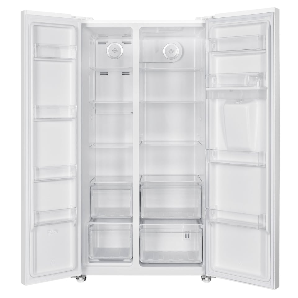 image 1 of HYE 529 Litre No Frost American Fridge Freezer with Non-Plumbed Water Dispenser, 91cm, White - RF01AMWD532W01