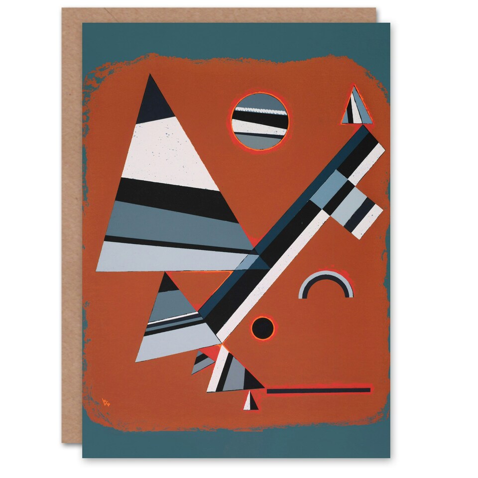 image 1 of Wassily Kandinsky Art Card Gris Grey Abstract Painting