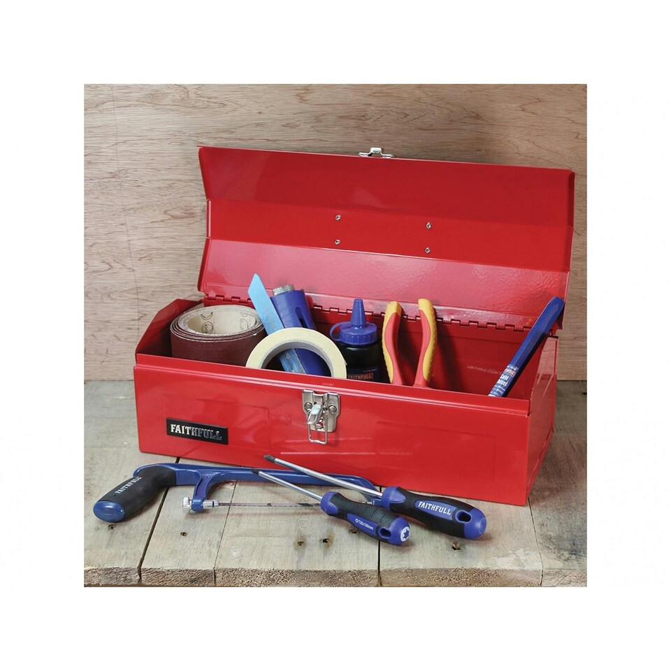 image 1 of Faithfull Barn Toolbox - Multi Colour - 42cm (16in) Multi