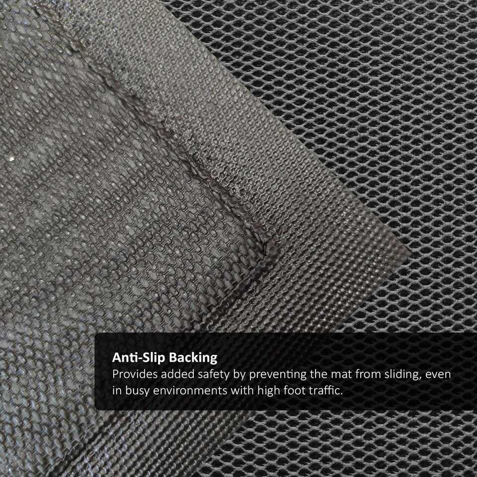 image 1 of Nicoman Black Meshmat Entrance Doormat 76cm x 43cm | Black | Black