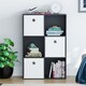 image 4 of Vida Designs Durham 2x3 Cube Storage Unit, White & Set of 3 White Cube Storage Baskets