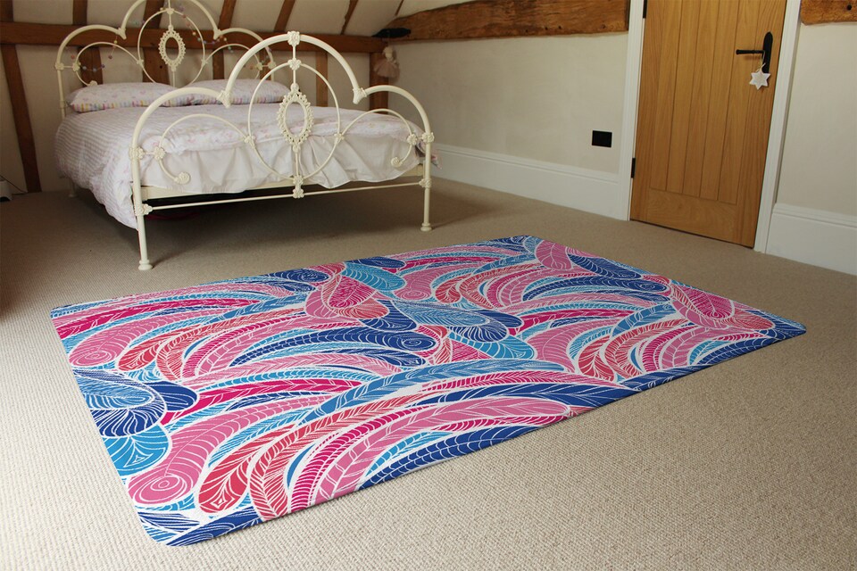 image 1 of Boho Pink Rug | Multi