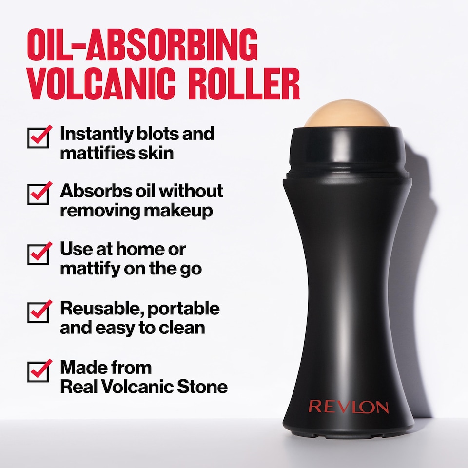 image 1 of Revlon Shine Control Essentials Set Oil Absorbing Volcanic Roller & Pressed Powder