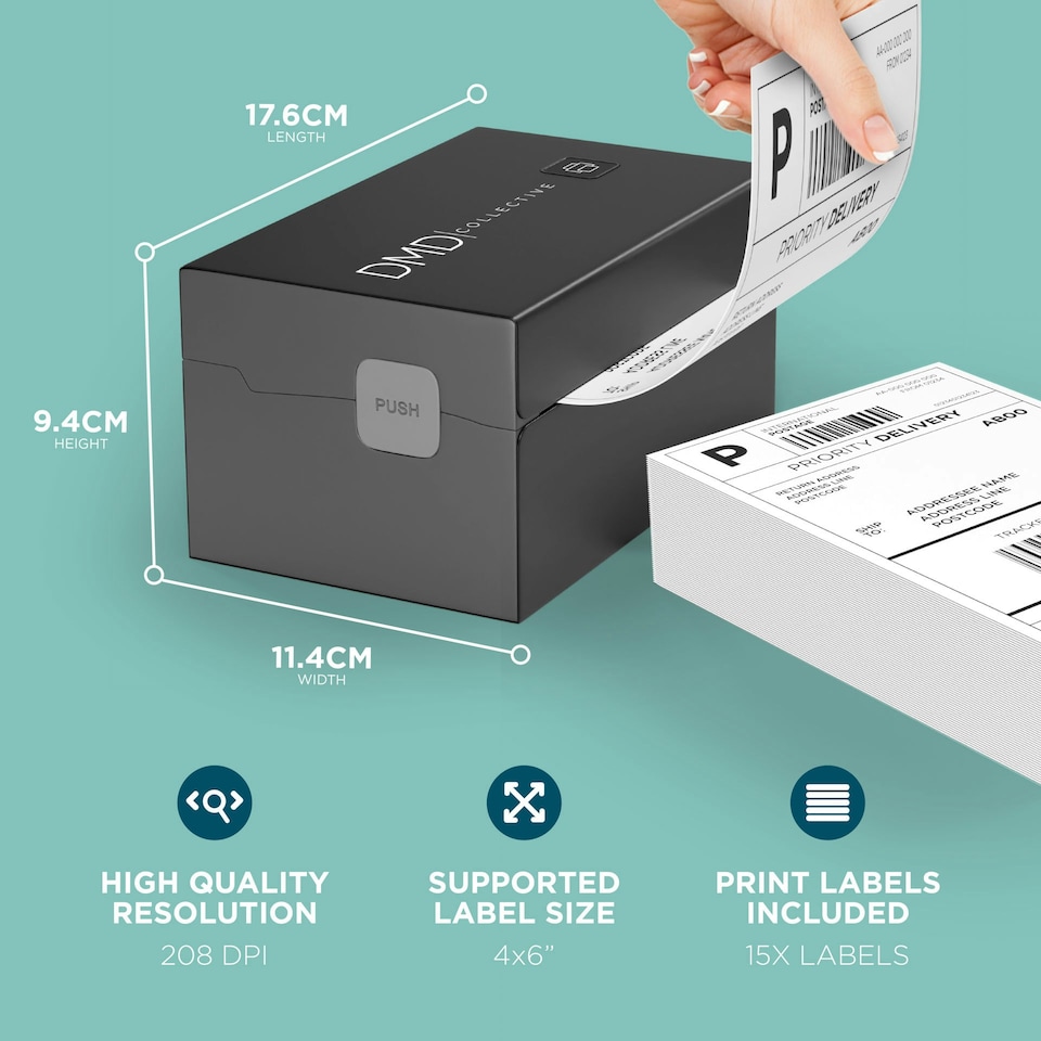 image 1 of DMD 4x6 Thermal Label Printer, Bluetooth & USB Connection
