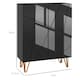 image 8 of HOMCOM Shoe Storage Cabinet with Soft-Close Hinges, Black