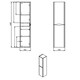 image 3 of Bathroom Wall Hung 2-Door Tall Storage Unit 350mm Wide x 330mm Deep - Gloss White - (Arch) | White | White | 1