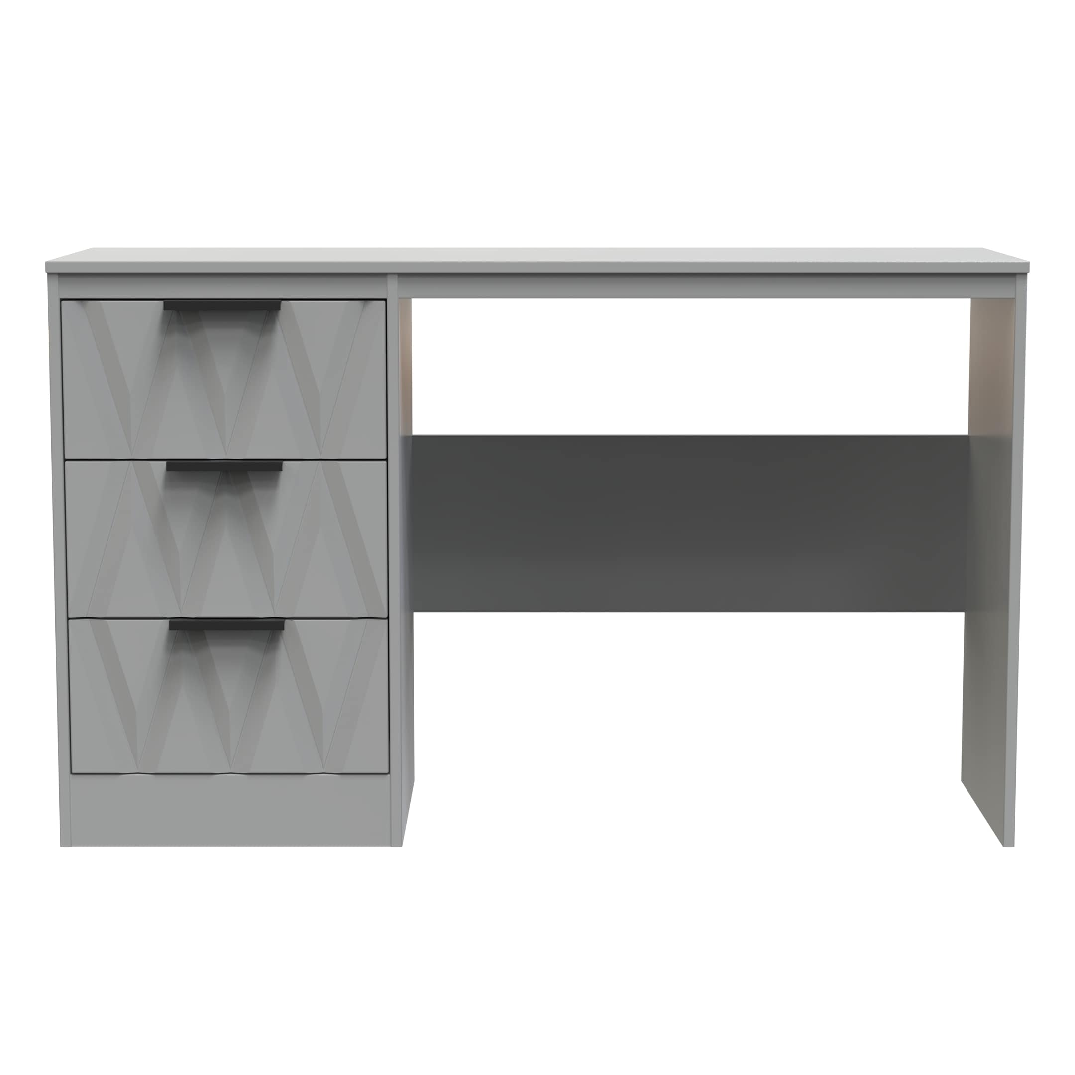 Washington 3 Drawer Wide Desk in Dusk Grey