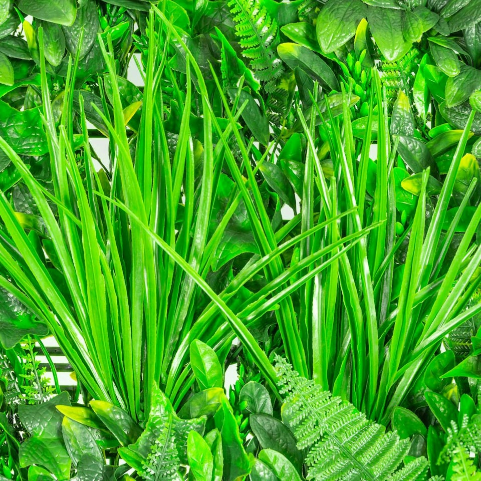 image 1 of Primrose Artificial Mixed Plants Green Garden Wall Hedge Panel 1m x 1m Set of 16