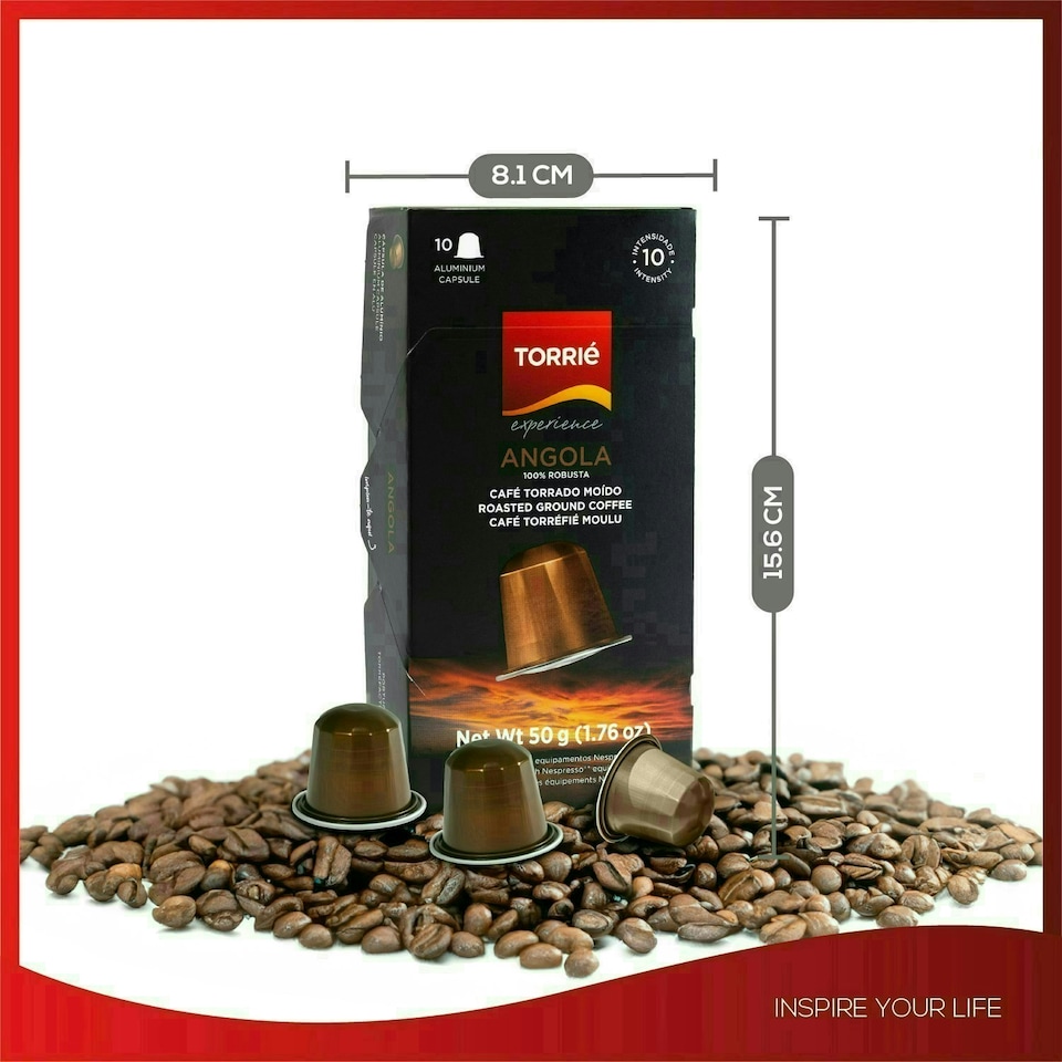 image 1 of Angola Aluminium Nespresso ® Compatible Coffee Capsules (10 Pods)