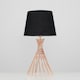 image 2 of ValueLights Gorforth Copper Table Lamp Black Tapered Shade