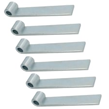 HD Strap Tailgate Straight Hinge for 12.5mm Pins 160mm Long Zinc Plated 6pc | Silver