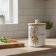 image 2 of Flower Bouquet Compost Caddy - Metal 2L Decorative Kitchen Food Waste Bin