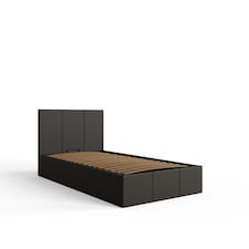 End Lift Ottoman Storage Bed Single Grey | Grey | Grey