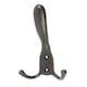 image 1 of Hammer & Tongs Rustic Hat and Double Robe Hook - W90mm x H140mm - Black