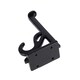 image 3 of Hammer & Tongs Ornate Flat Top Hat & Coat Hook - W35mm x H70mm - Black