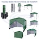 image 3 of MCC Direct Gazebo 3x3 Pop up with Sides Green | Green | Green