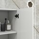 image 8 of kleankin High Gloss Bathroom Storage Cabinet with Adjustable Shelves White