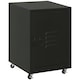 image 1 of HOMCOM Bedside Table, Rolling End Side Table, Mobile Storage Cabinet Black