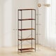 image 5 of HOMCOM 5-Tier Bookshelf, Industrial Bookcase, Floor Standing Book Shelf with Metal Frame, Open Display Shelving Unit for Living Room, Home Office and Bedroom, Rustic Brown and Black