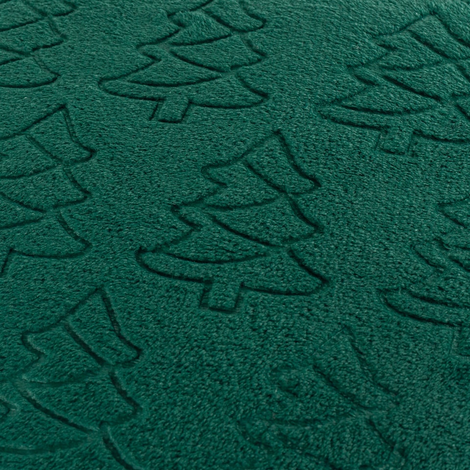 image 1 of furn. Festive Trees Embossed Cushion | Green | Emerald | 50 x 50cm | 1