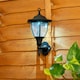image 2 of ValueLights Set of 2 Mayfair Black Outdoor Solar Wall Light