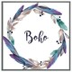 image 4 of Boho style wreath feathers (Picutre Frame) White | M