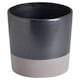 image 1 of Large Planter - Ceramic - L16 x W16 x H16 cm - Metallic Grey Grey
