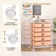 image 8 of COSTWAY 10 Drawers Storage Rolling Cart w/Universal Wheel Peach
