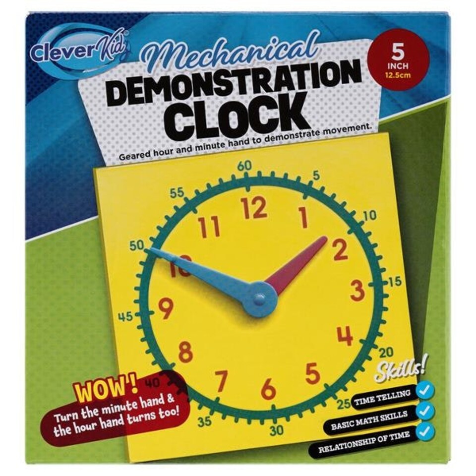 image 1 of 12.5cm Mechanical Demonstration Clock by Clever Kidz
