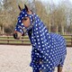 image 2 of Supreme Products Dotted Fleece Horse Hood - Noble Navy - 17.2 Hands