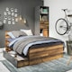 image 3 of Brooklyn Bookcase in Walnut and Dark Matera Grey