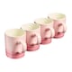 image 1 of Cooks Professional 4 Piece Mug Set - Durable Dishwasher Safe Stoneware - 350ml | Pink | Pink