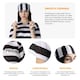 image 2 of Black & White Striped Prisoner Costume Black | 2XL