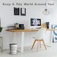 image 4 of Blue Canyon White Flora 9L Waste Bin Stylish Plastic Rubbish Container for Office Kitchen Bathroom and Home Use