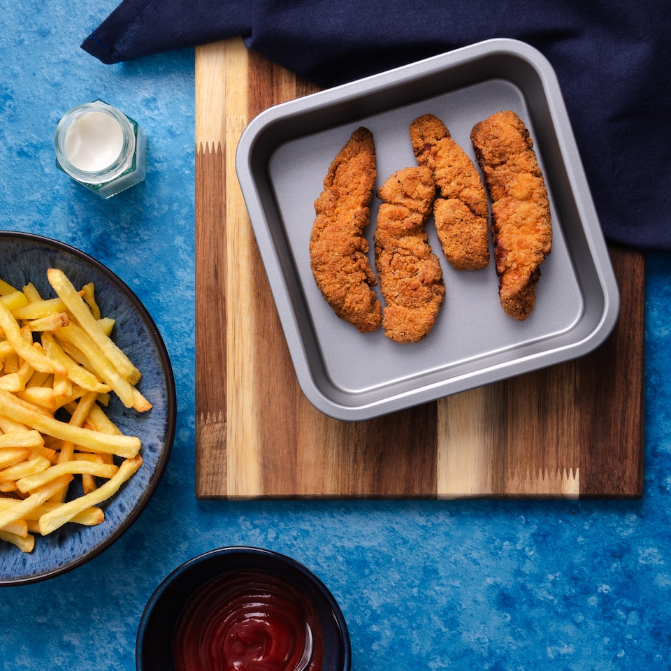 image 1 of BetterWare Air Fryer Accessories Set of 2 x 15cm Square Tins