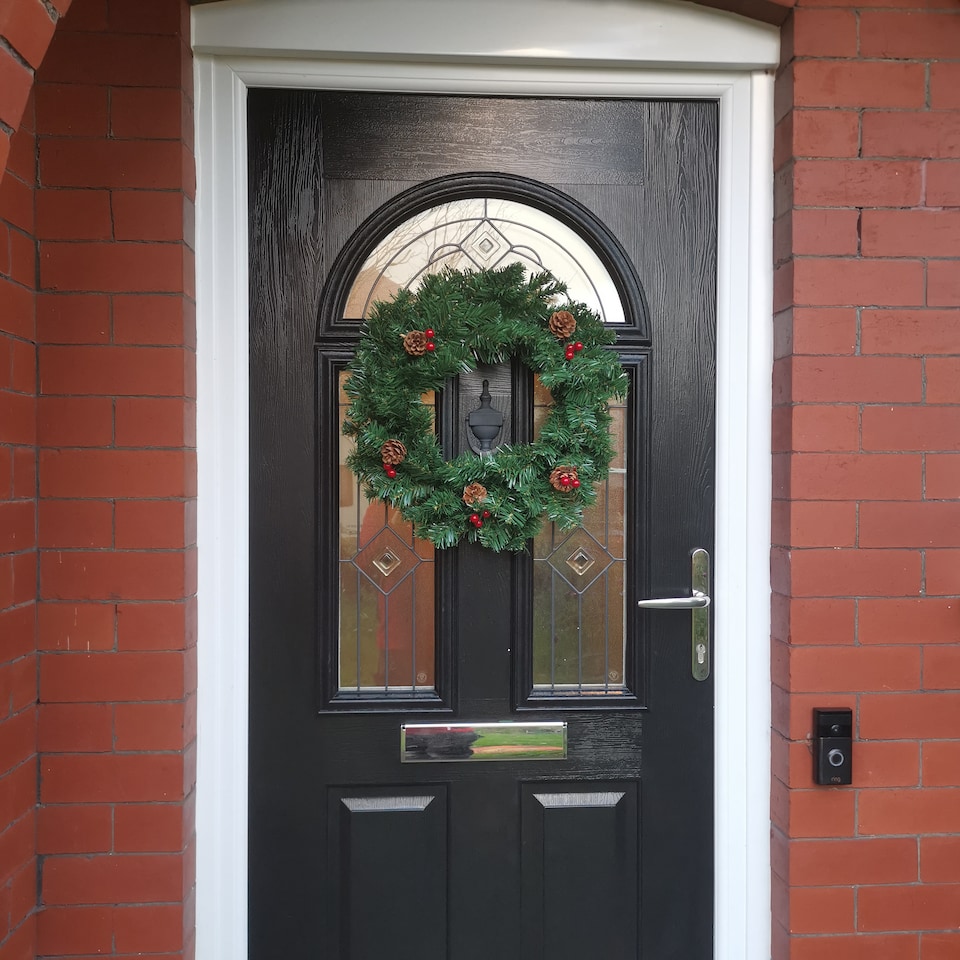 image 1 of 50cm Premier Christmas Wreath With Festive Berry and Cones