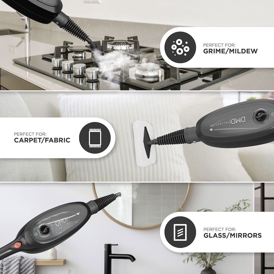 image 1 of DMD 10-in-1 Multifunction Upright Steam Cleaner Mop & Accessories