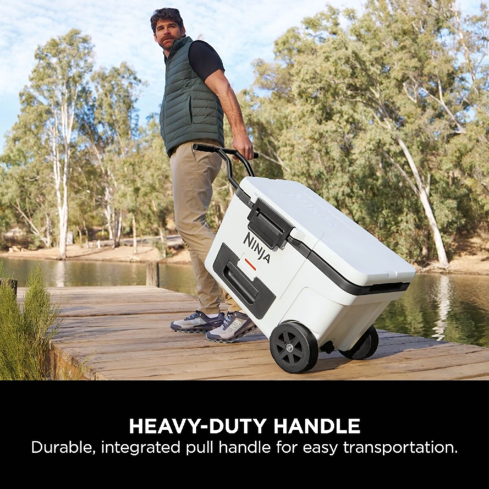 image 1 of Ninja FrostVault 45QT/42L Wheeled Cooler with Dry Zone, Cloud White FB245UKWH