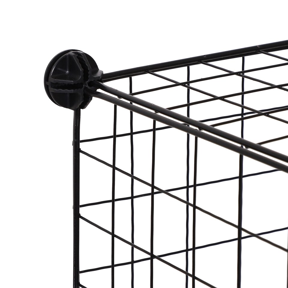 image 1 of HOMCOM DIY 6 Cube Metal Wire Rack Interlocking Storage Cabinet Organiser Display