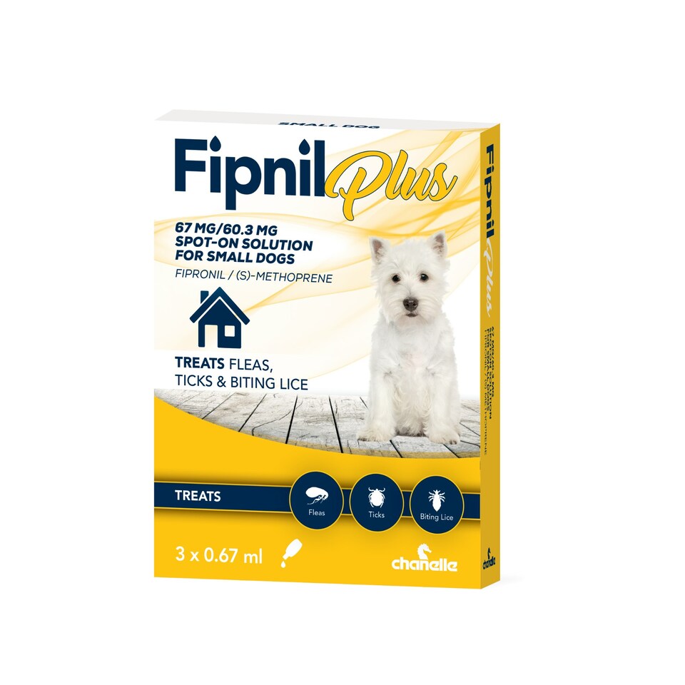 Fipnil Plus 67mg Sm Dog 3's