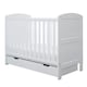 image 1 of Coleby Mini Cot Bed, All Seasons Premium Pocket Sprung Mattress & Under Drawer - Adjustable Base (3 Heights), Space-Saving, Suitable from Birth to 4 Years