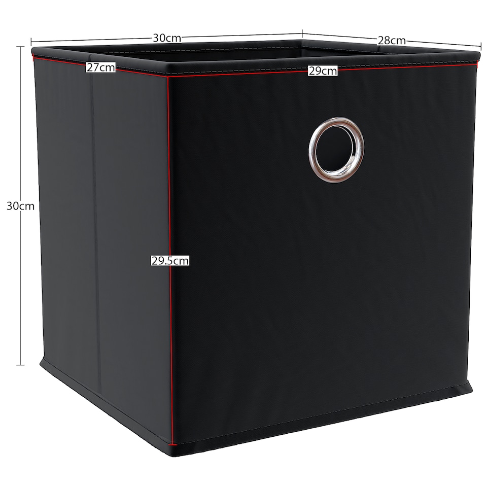 image 1 of Vida Designs Durham Cube Storage Basket, Black - (Set of 10) | Black | Black