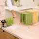 image 6 of VonShef Pasta Drying Rack & Storage Bag, Collapsible Wooden Noodle Stand for Homemade Spaghetti, Fresh Pasta Drying Tree with 12 Arms