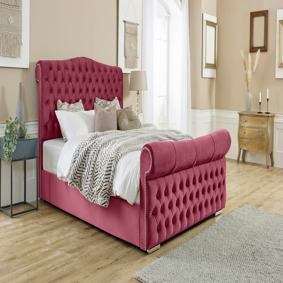 Casonova Plush Superking Bed Frame - Maroon