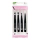 image 1 of Brushworks 4 Piece Combination Tweezer Set - Black