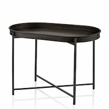 Black Oval Side Table