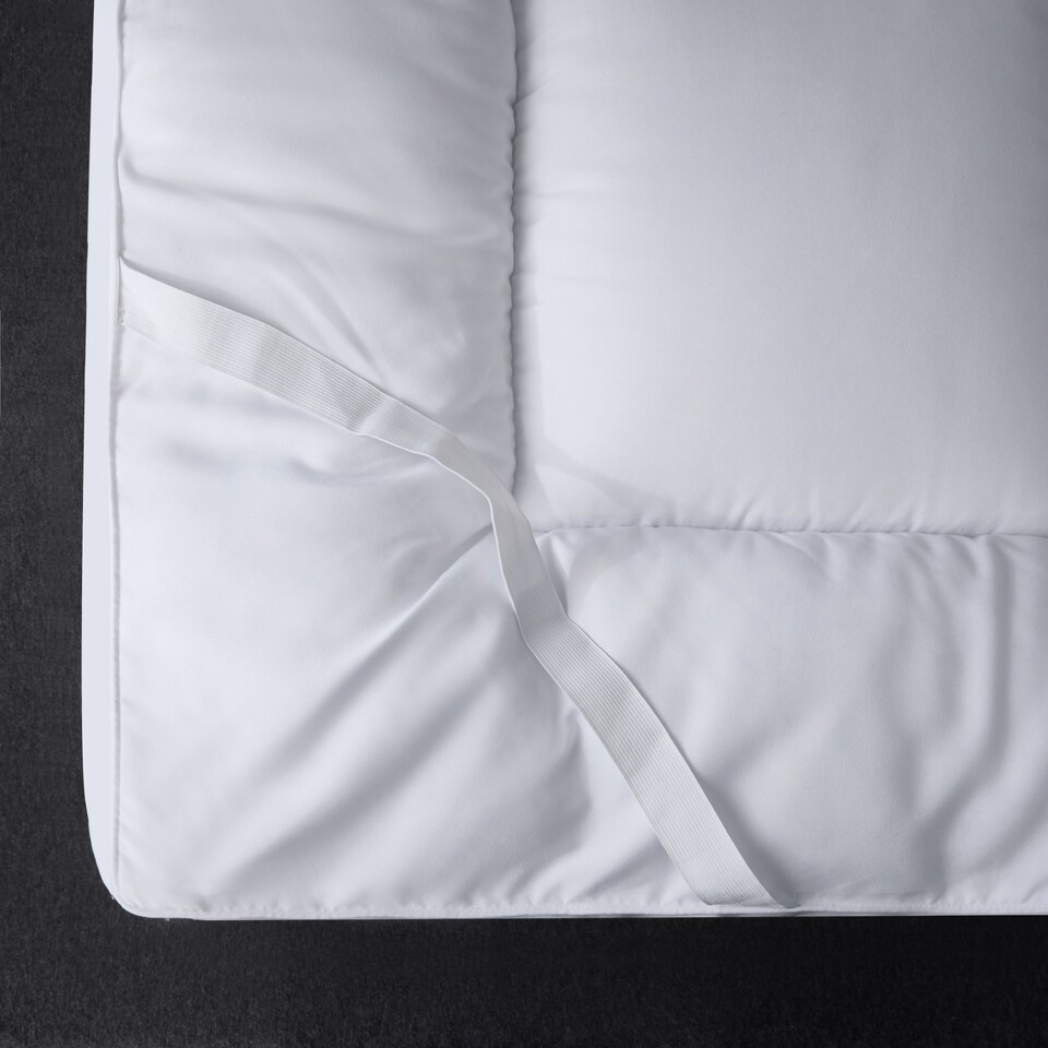 image 1 of Ezysleep Super Soft Bamboo Bounce Back Foam Mattress Topper - 10cm | White | White