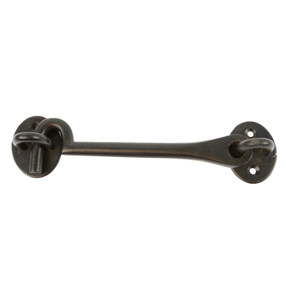 image 1 of Hammer & Tongs Rustic Cabin Hook and Eye - W165mm - Black