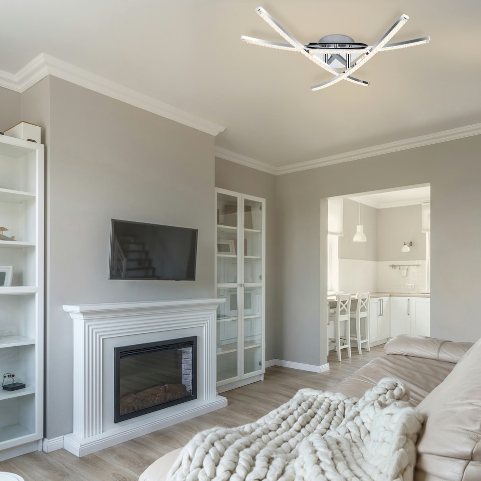 image 1 of COSYLYTE Samford 3 Light LED  Beaded Ceiling Light Chrome