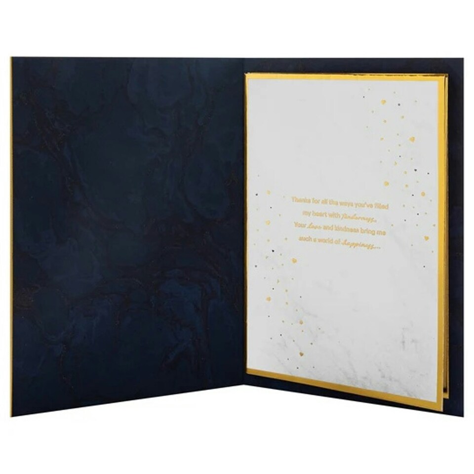 image 1 of Light Patterned Design with Heart Husband Anniversary Card